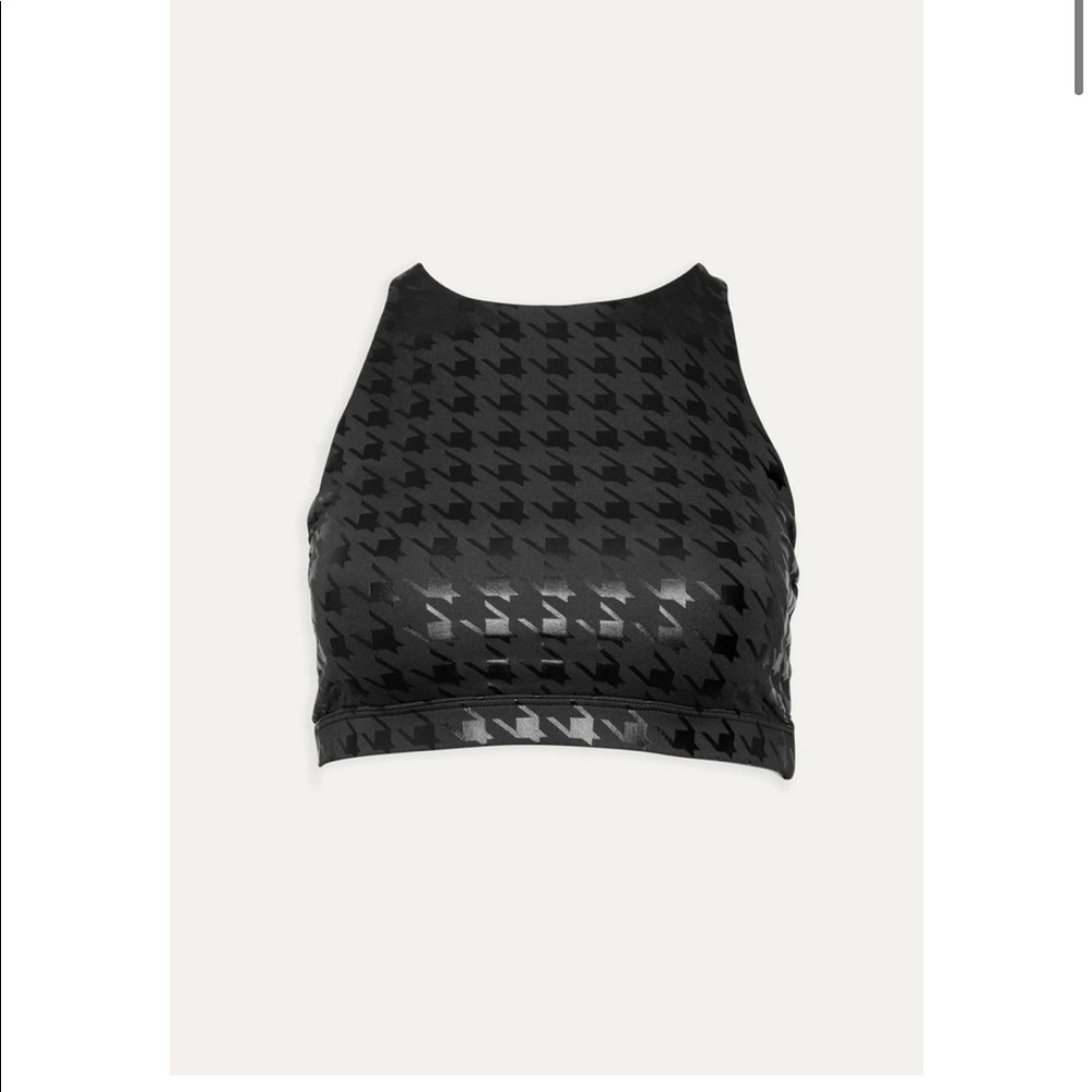 HOUNDSTOOTH HIGH NECK BRA PELOTON XL